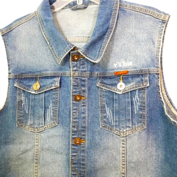 Cell Angel's jean jacket vest CELL PHONE - Picture 3 of 9